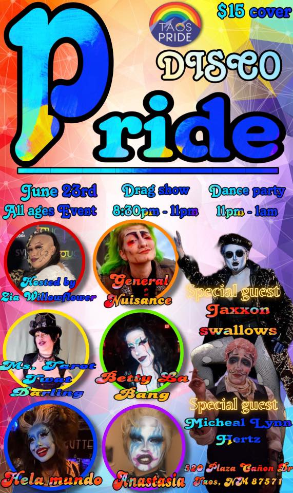 DISCO PRIDE w/ Taos Pride ALL AGES drag show and dance party 6/23/2023